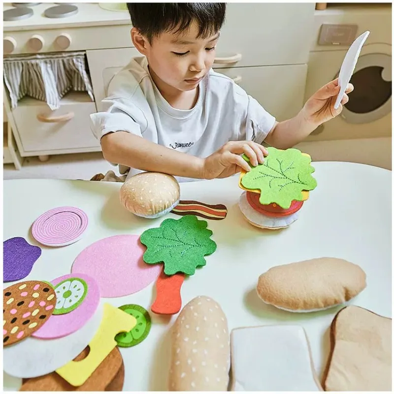 ชุดของเล่นเบอร์เกอร์แซนด์วิชทำ - Kids Outdoor Kitchen Accessories บทวิจารณ์และราคา