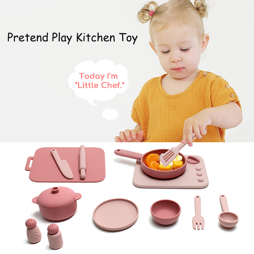 ชุดของเล่นทำอาหารซิลิโคน 13 ชิ - Kids Outdoor Kitchen Accessories บทวิจารณ์และราคา